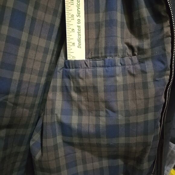 VTG EddieBauer Insulated Jacket Coat XL Oversized Leather Collar Bomber Grandpa - Picture 15 of 16